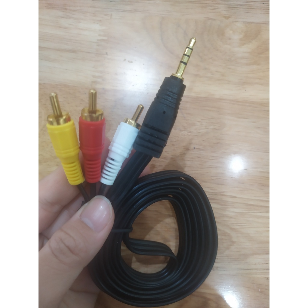 Cáp Chuyển 3.5mm Đực Sang 3 RCA Đực Dài 1.5m