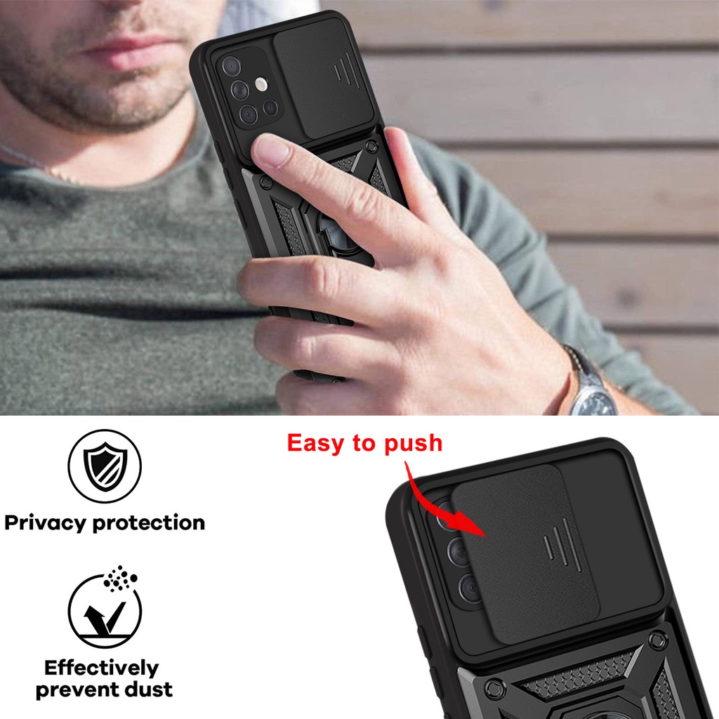 Ốp Điện Thoại Kiểu Giáp Chống Sốc Có Chân Đế Xoay Cho Samsung A51 A31 A11 A20 A30 A71 A10S A20S