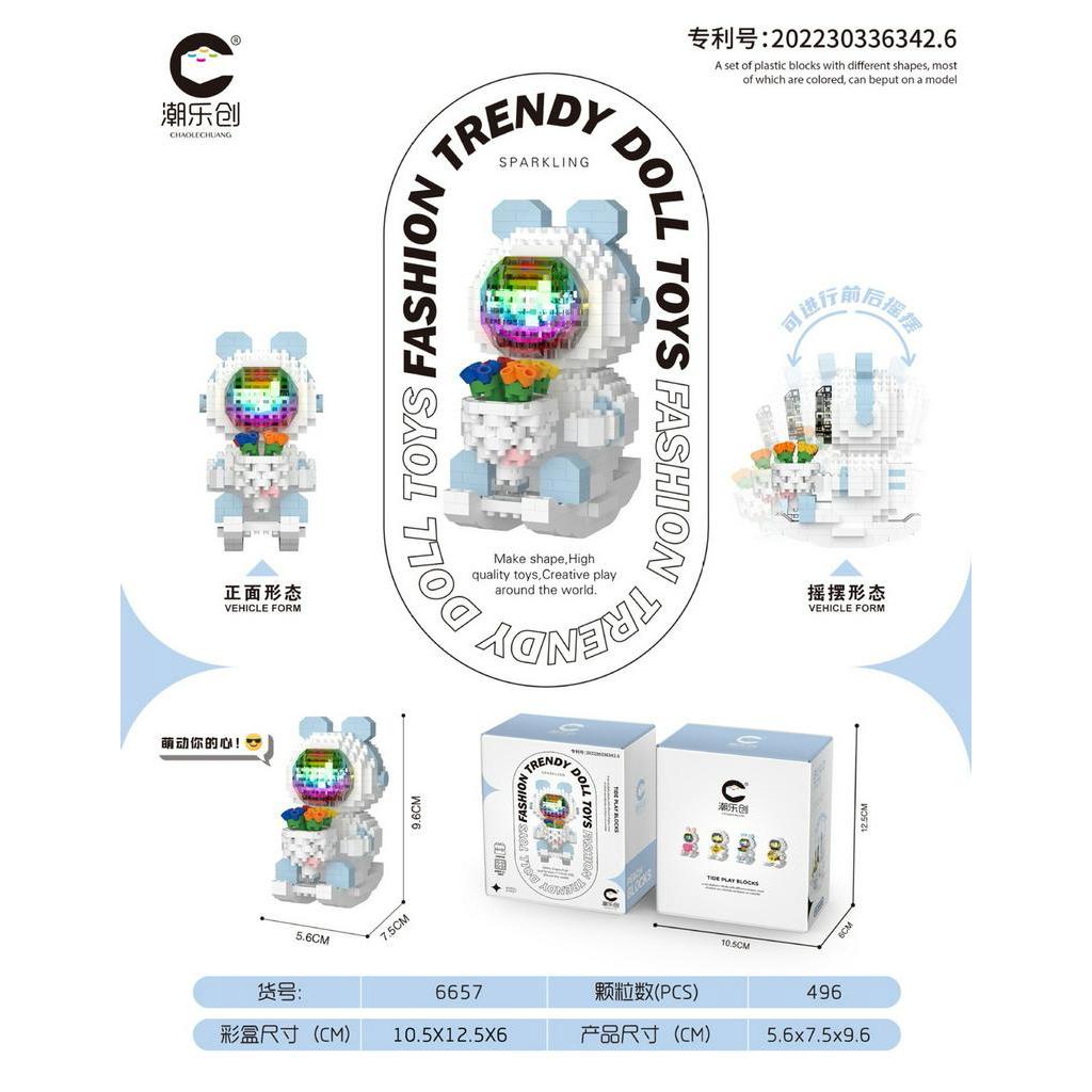 Bộ Đồ Chơi Lắp Ráp Lego Phi Hành Gia Lắc Đầu Độc Đáo Thú Vị