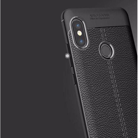 Ốp lưng dẻo cho Xiaomi Redmi Note 5/ Note 5 Pro Vân giả da Auto Focus