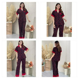 Đồ bộ pyjama tay ngắn phối , lụa mango cao cấp