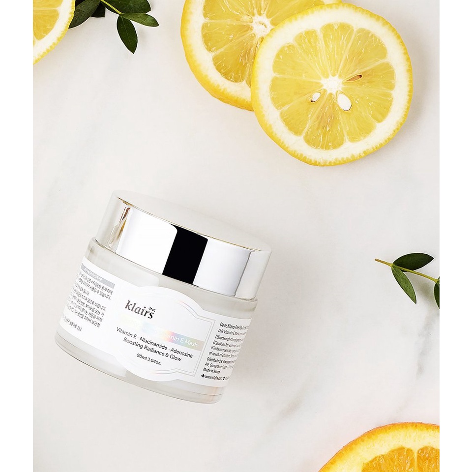 Mặt Nạ Ngủ Dưỡng Ẩm &amp; Làm Sáng Da Dear Klairs Freshly Juiced Vitamin E Mask 90ml
