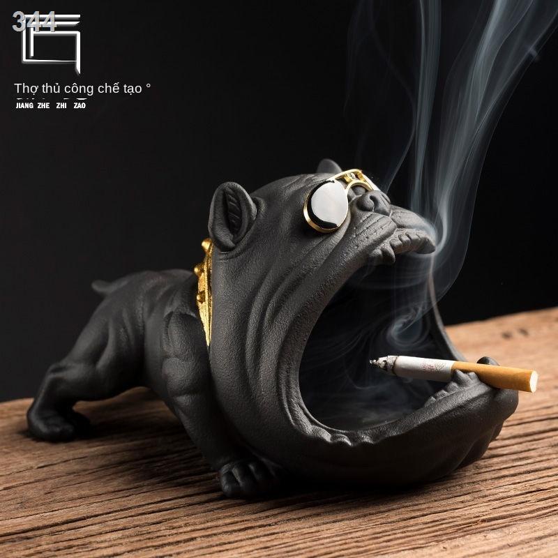 【HOT】Con chó Bully dễ thương phim hoạt hình gạt tàn sáng tạo xe hơi chống gió bay tro cá tính xu hướng gốm