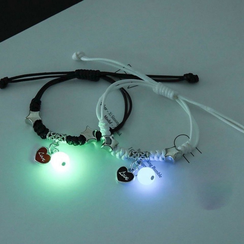 Set 2 Vòng Tay Dạ Quang Thời Trang Cho Cặp Đôi