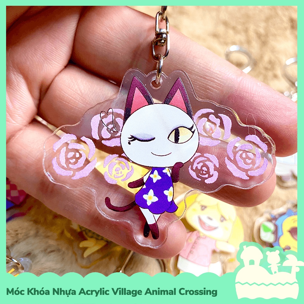 [Sẵn VN - NowShip] Móc Khóa Keychain Acrylic Nhựa Trong Nhân Vật Game Animal Crossing Horizons Nintendo Say Hi