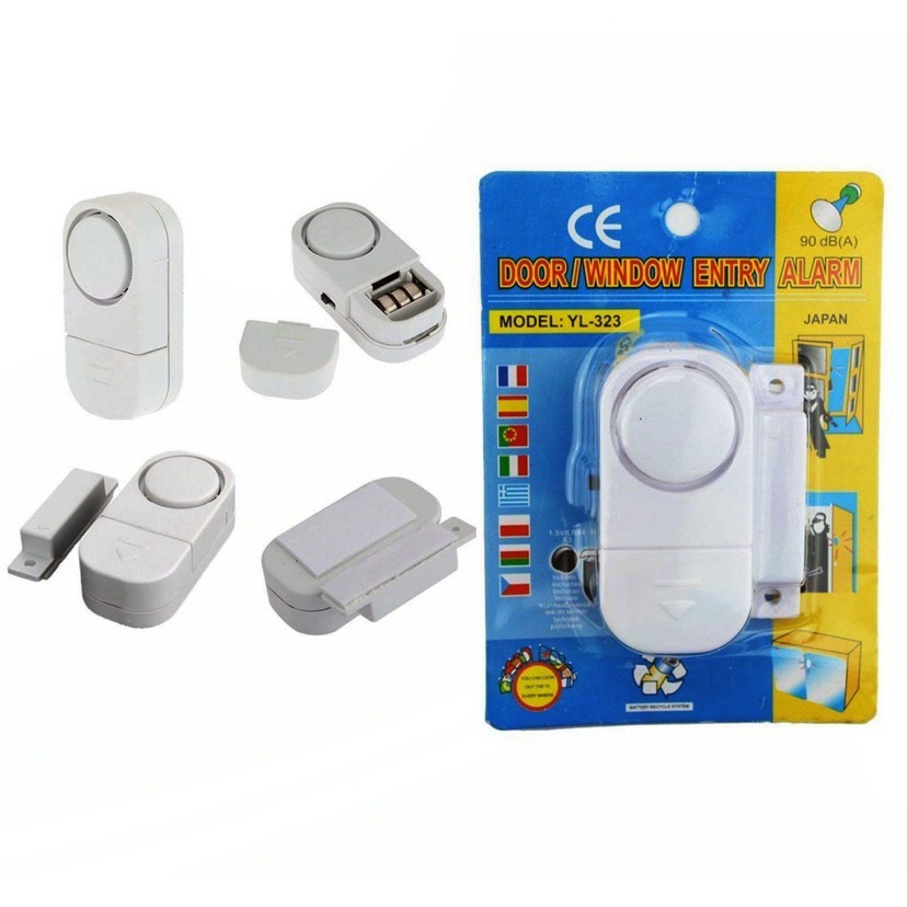 Chuông gắn cửa mini báo động chống trộm,Chuông gài dán cửa báo động âm thanh lớn