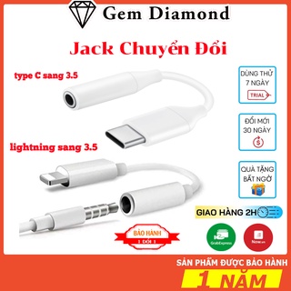Jack chuyển đổi tai nghe iphone sang 3.5 | jack chuyển đổi type c sang chân 3.5