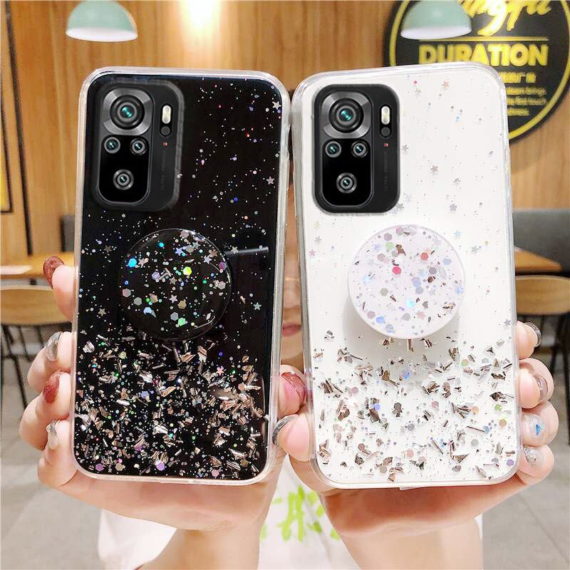 Ốp Điện Thoại Kim Tuyến Sao Lấp Lánh Cho Xiaomi Redmi Note 11 11S 10 10S 9 8 11T Redmi10 Poco M3 M4 Pro X3 GT