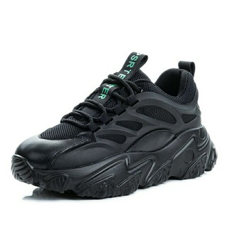 giày thể thao nữ sneaker  full đen cá tính