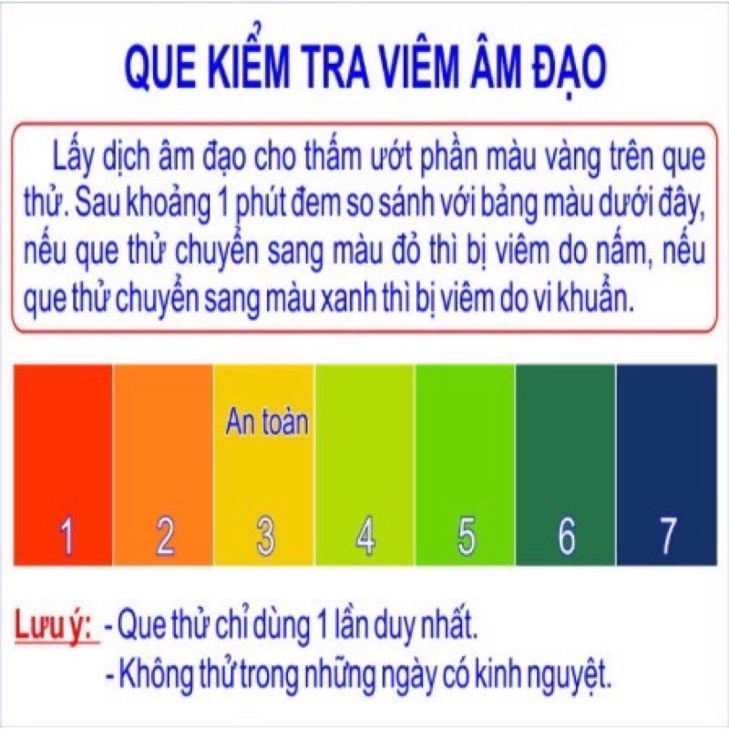 Combo 4 Que thử viêm nhiễm phụ khoa nhanh chính xác Que test nấm ngứa âm đạo