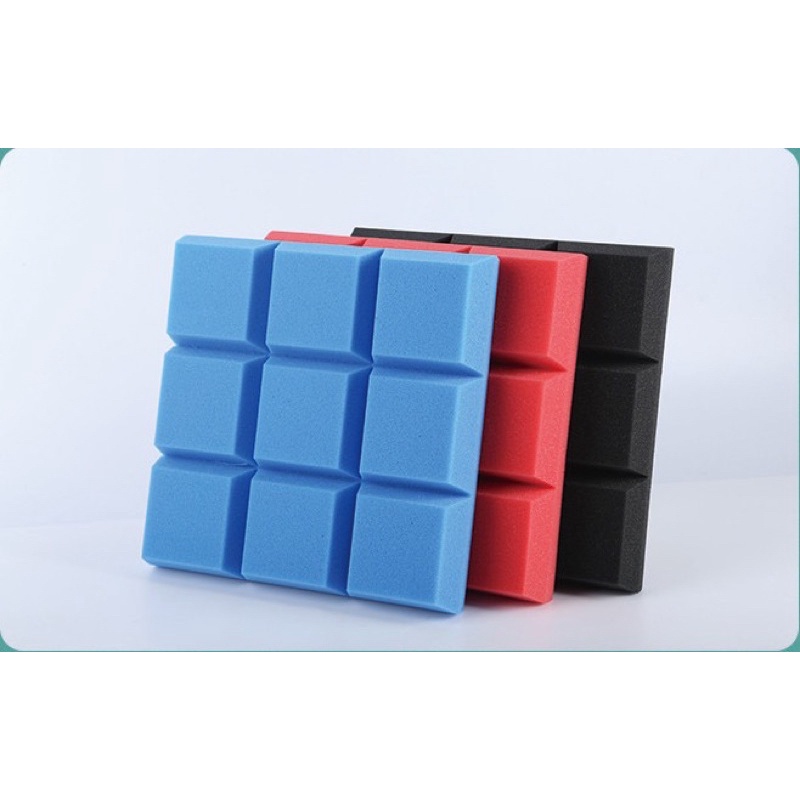 Tấm mút tiêu âm tán âm hình ô vuông 30x30cm dày 5cm hàng tỉ trọng cao, chống cháy lan