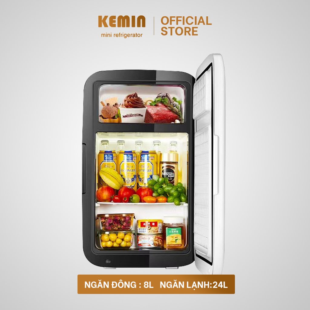 Tủ lạnh mini KEMIN K32- 32L Chính Hãng chỉnh nhiệt có ngăn đá