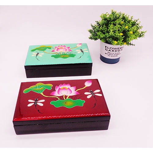 Hộp sơn mài - Hộp nữ trang KT 12x20cm - Hàng thủ công mỹ nghệ Việt Nam