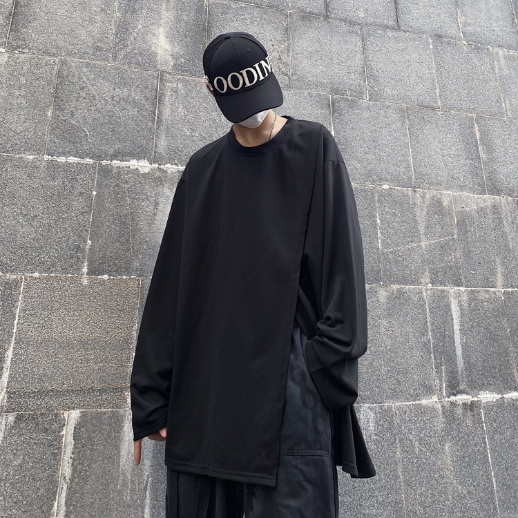 Long-sleeved T-shirt loose Korean style split design | BigBuy360 - bigbuy360.vn