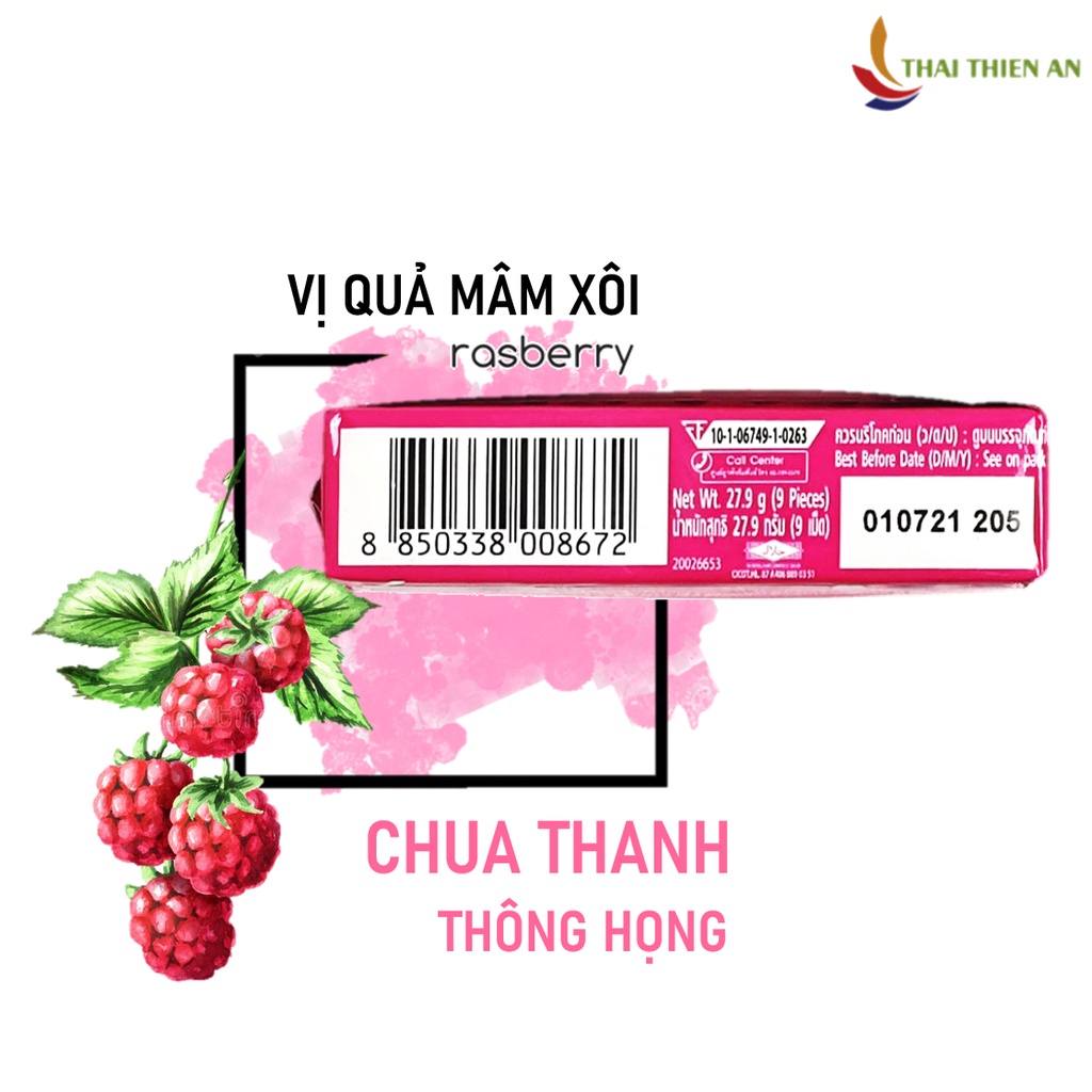 Kẹo ngậm thơm mát HALLS Thái Lan 27.9gr - 9 viên - kẹo thông họng có đường - Halls flavoured candy