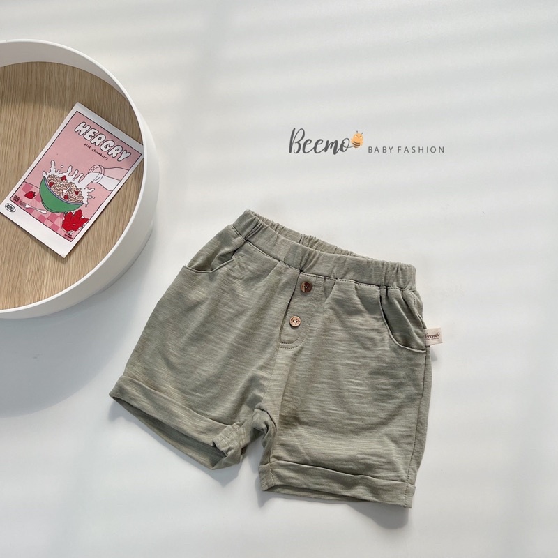 Quần Short cotton xước mềm mại bé trai-MS41