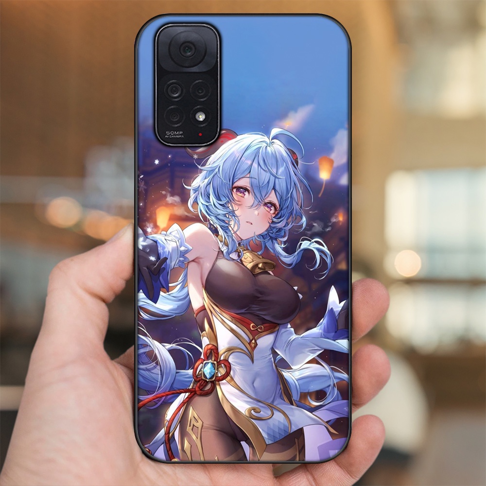 Ốp lưng Xiaomi Redmi Note 11, Note 11s viền đen in hình Ganyu Genshin Impact