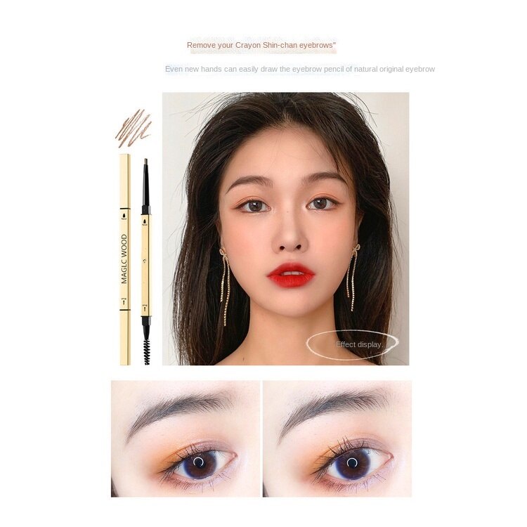 Chì Kẻ Lông Mày Hai Đầu Siêu Mịn Không Thấm Nước