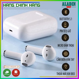 Tai nghe không dây bluetooth 5.0 TWS i12 tws cảm ứng chạm âm thanh hay_Aladin2021