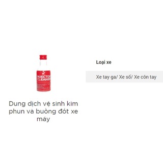 Dung dịch vệ sinh kim phun và buồng đốt xe máy