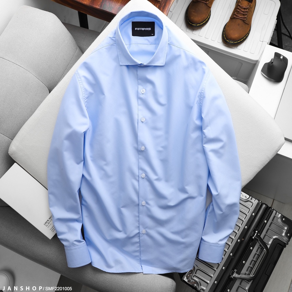 Áo Sơ Mi Trơn Tay Dài Với 5 Màu Đơn Giản Dễ Phối