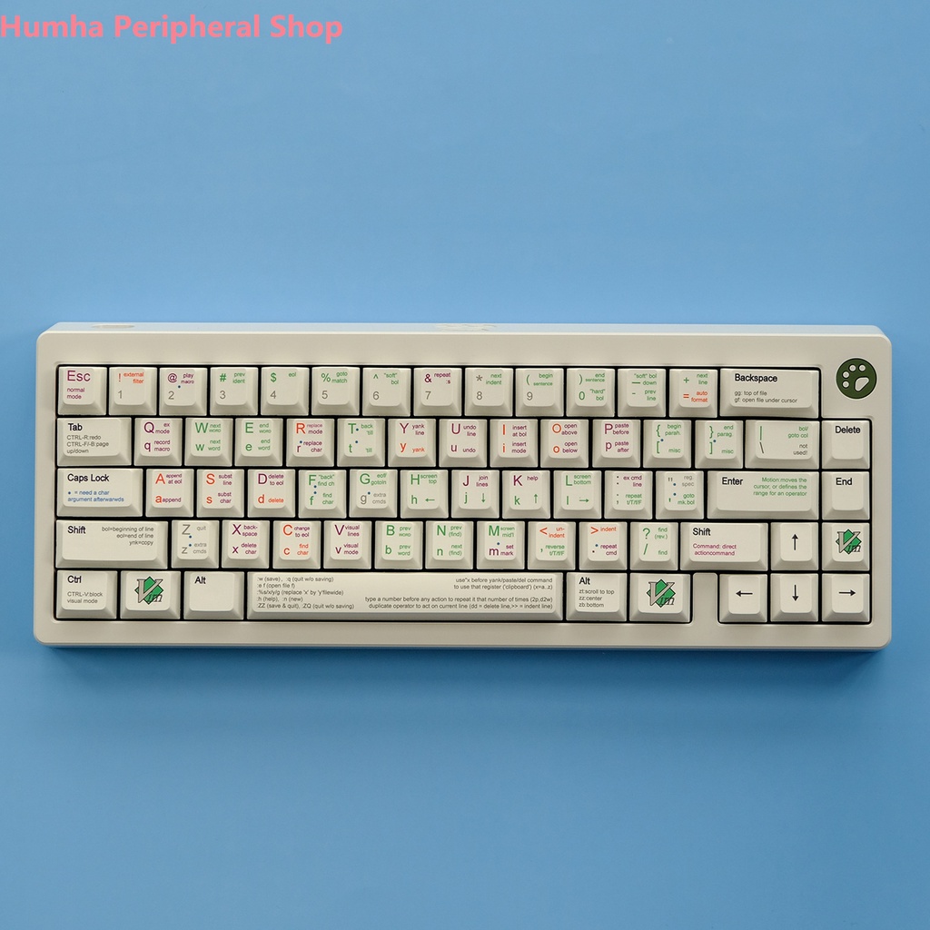 Humha VIM Nắp Bàn Phím Cơ Chất Liệu PBT Nhuộm Màu Cherry profile Cá Tính
