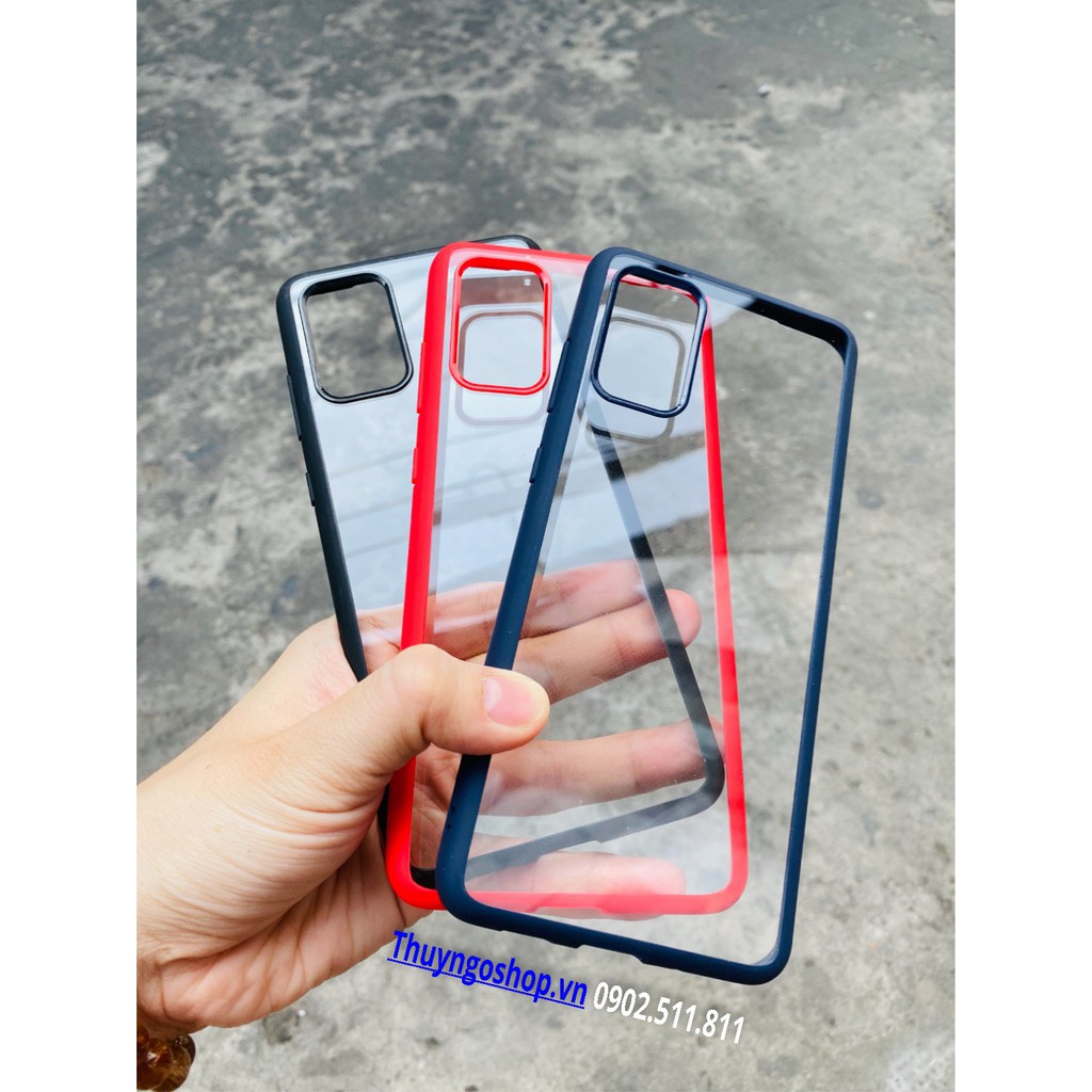 Samsung S20 Ultra / S20 Plus / S20 / S10E / Note10 / Note10 Plus - Ốp lưng viền dẻo lưng trong cứng IPAKY