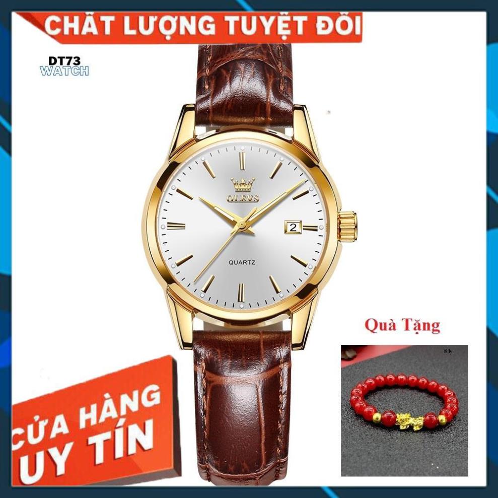 [HÀNG CHUẨN AUTH]Đồng hồ nữ thương hiệu olevs,chống nước,chống xước,dạ quang ban đêm,dây da cao cấp thời trang,BH 12th