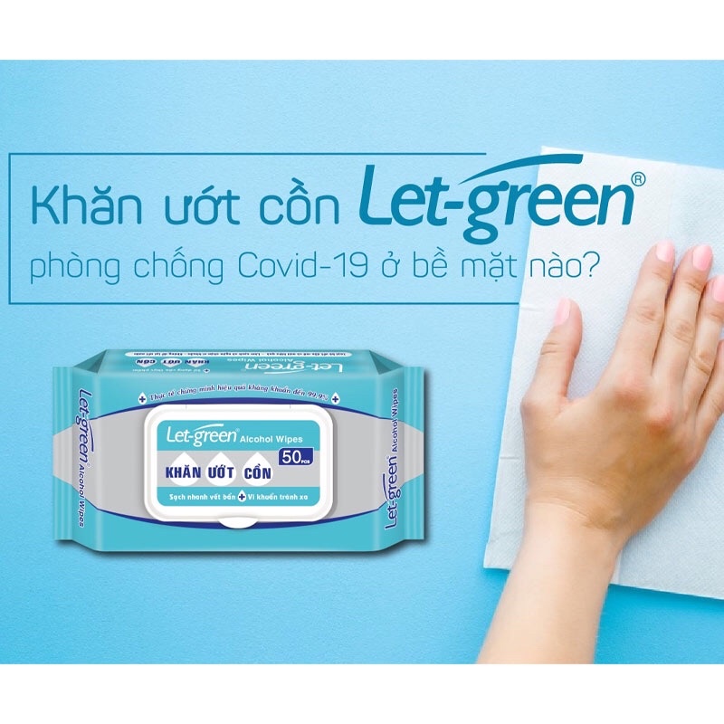 Khăn Ướt Cồn Let-Green 50 Miếng