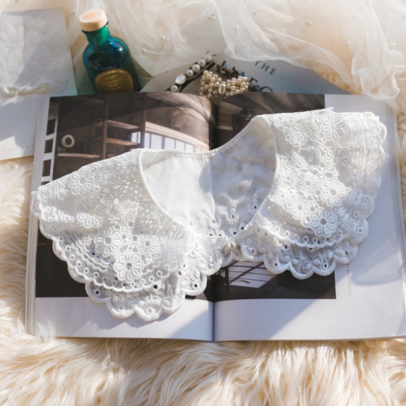 Vòng Cổ Ren 3 Lớp Thêu Hoa Phong Cách Lolita Ngọt Ngào Cho Nữ