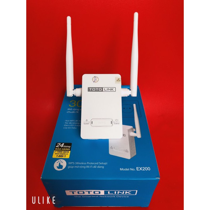 Bộ Kích Sóng Wifi Repeater 300Mbps Totolink EX200 - Mới Bảo hành Hãng 24 Tháng