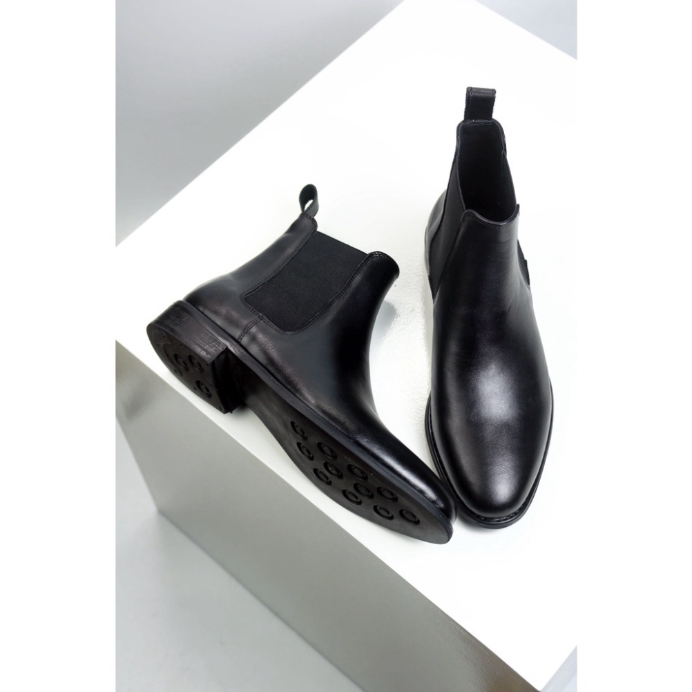 Giày Chelsea Boots cao cổ thời trang nam chất liệu da bò đế tăng chiều cao 3.5cm | BigBuy360 - bigbuy360.vn