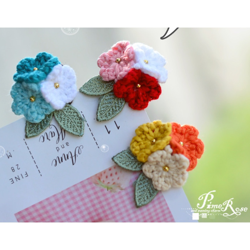 Diy Kẹp Tóc Hình Hoa Kiểu Hàn Quốc Xinh Xắn Cho Nữ/ diy tự móc hoa làm handmade/ kit làm cài áo hoa tú cầu/ nana shop