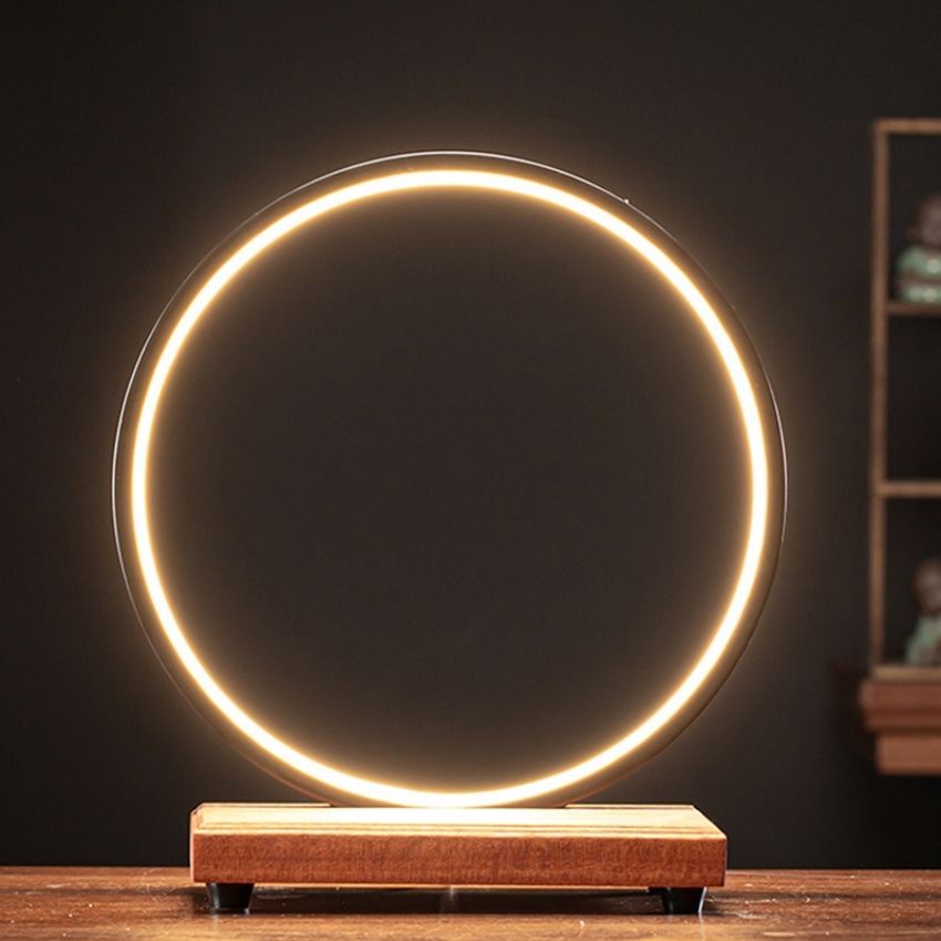 Kệ đèn hào quang đặt tượng phật Size đèn 20cm 40cm - Kệ đèn led trang trí decor,thác khói trầm hương đèn Led