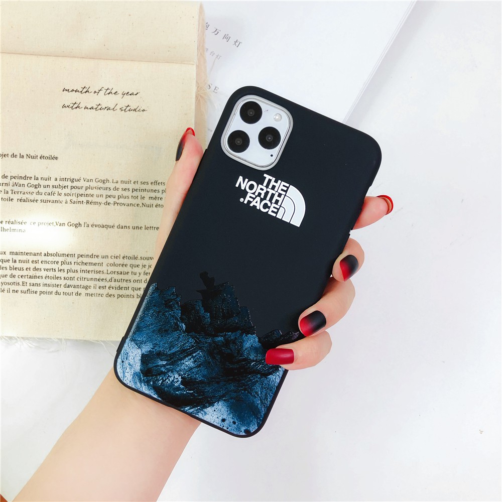 TheNorthFace Snow mountain Couples Soft Casing Trendy Custom made Case IPhone 11 Pro Max X XR XS MAX IPhone 12 pro max 12Mini Matting Full Protection Phone Cover IPhone 7 8 Plus SE 2020