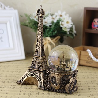 Quả cầu tuyết tháp Eiffel, Quả cầu pha lê tuyết và tháp Eiffel quà tặng trang trí cực sang trọng - Do_luu_niem