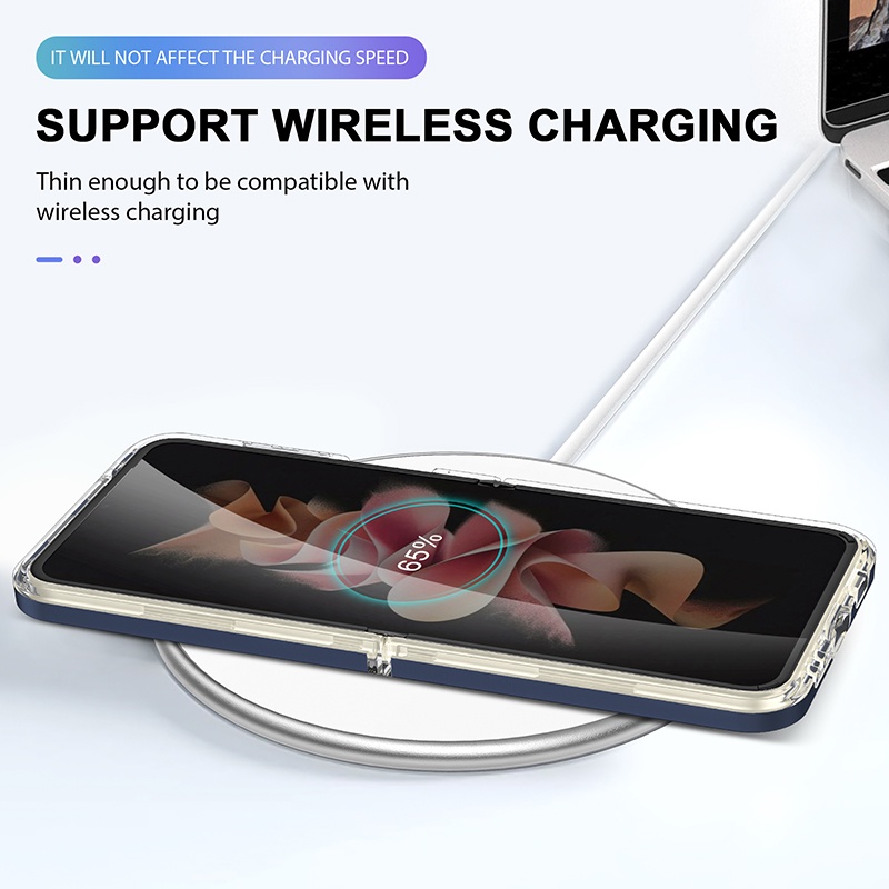 Bao Da Điện Thoại Nắp Gập Bằng acrylic Trong Suốt Chống Sốc Cho samsung galaxy z flip 5 4 3 z flip 4 Ốp