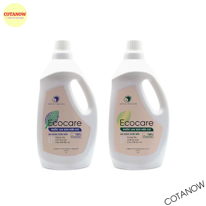 Nước Lau Sàn Hữu Cơ Bồ Hòn Ecocare 1 lít Sả Chanh Đuổi Muỗi Chống Trơn Sàn COTANOW