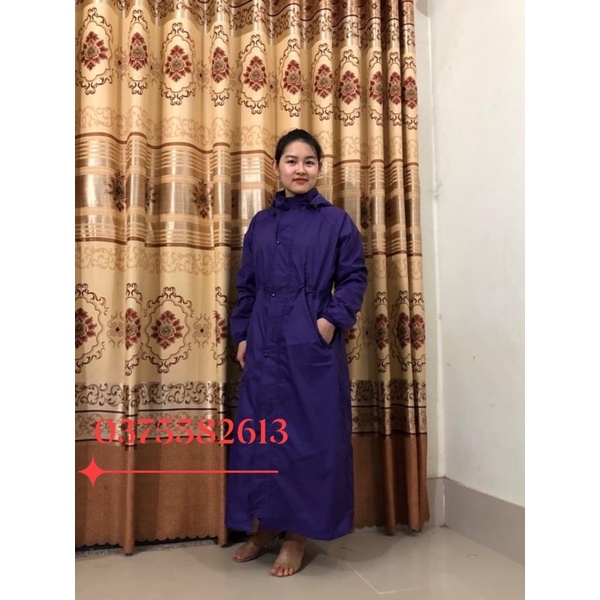 Áo mưa măng tô nam nữ cao cấp 2 lớp chống thấm
