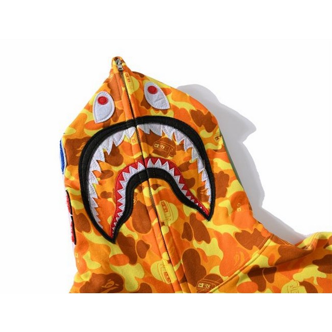 20ss BAPE X PUBG Áo Khoác Hoodie Có Khóa Kéo Họa Tiết Đầu Khỉ Màu Vàng Sa Mạc Cho Nam Và Nữ