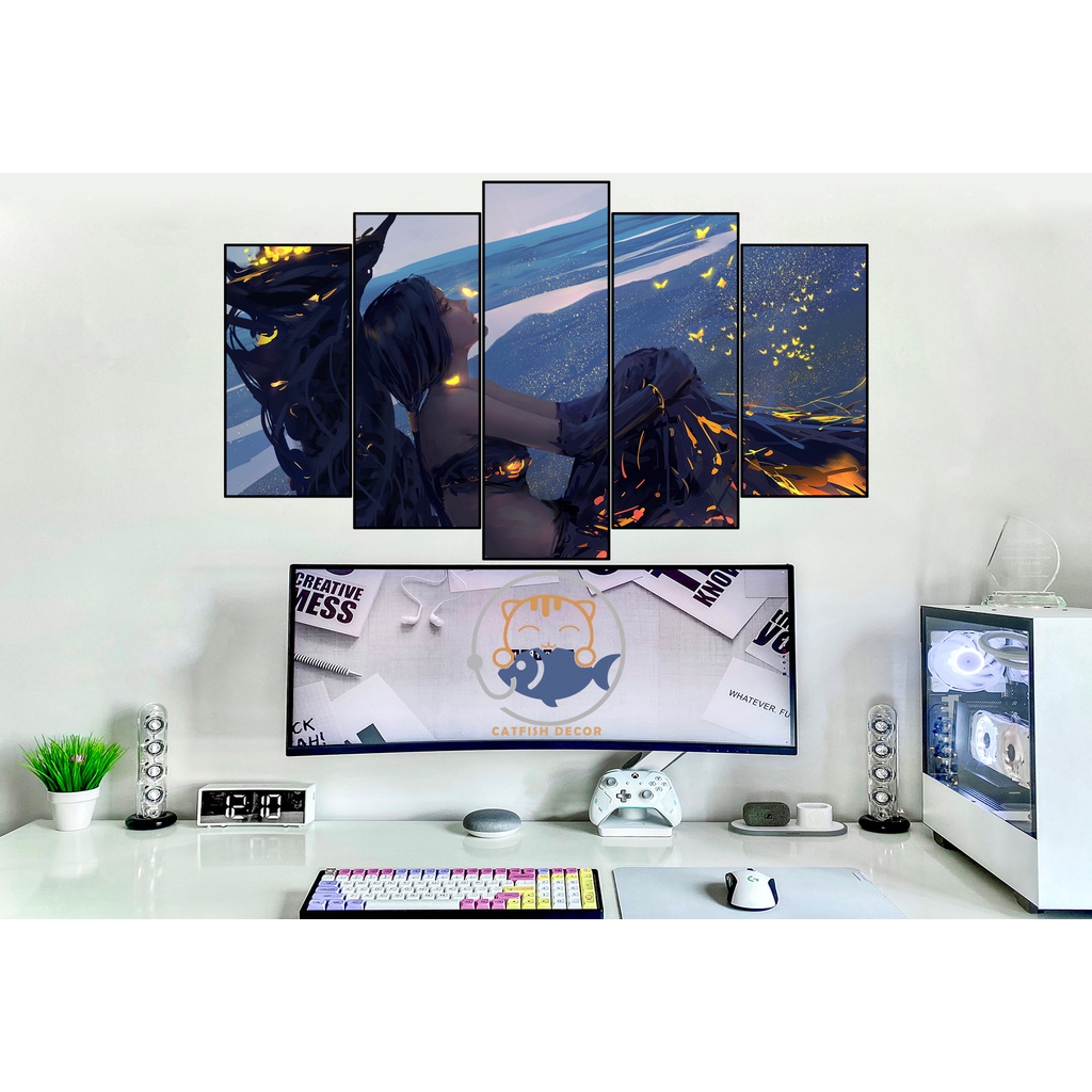 Tranh dán tương decor tranh trí phòng game/anime tổng hợp/artist 3