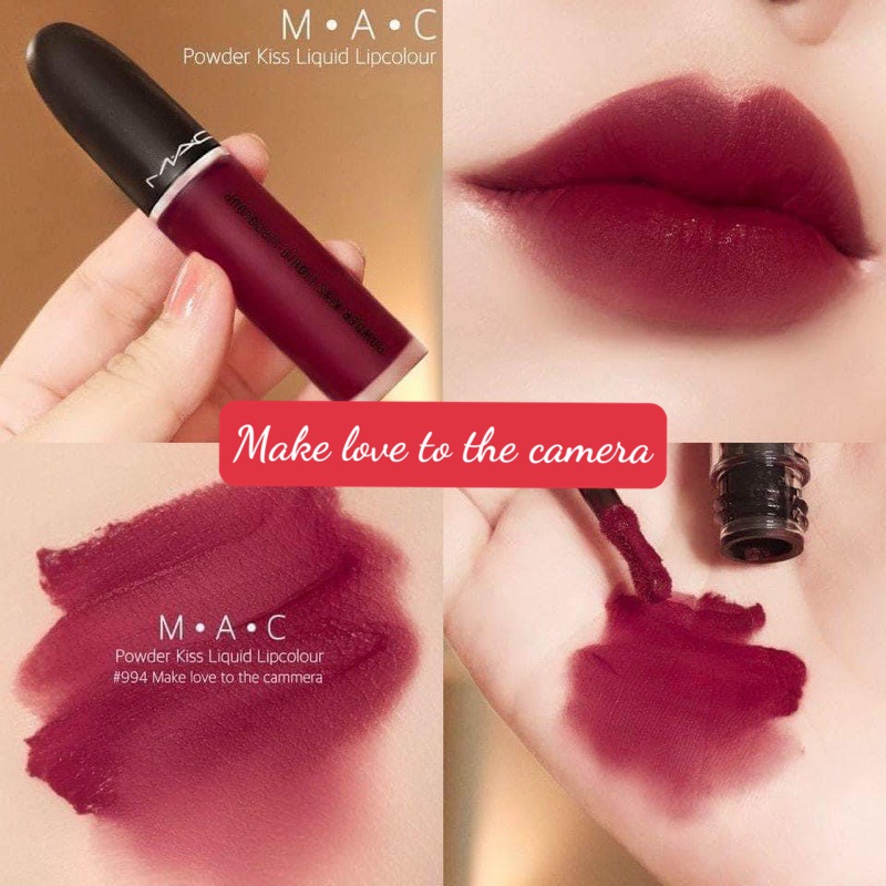 SON KEM LÌ MAC POWDER KISS LIQUID LIP COLOR -MAKE LOVE TO THE CAMERA