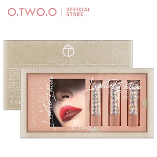 Set 3 son môi O.TWO.O màu lì lâu trôi không thấm nước thời trang 130g