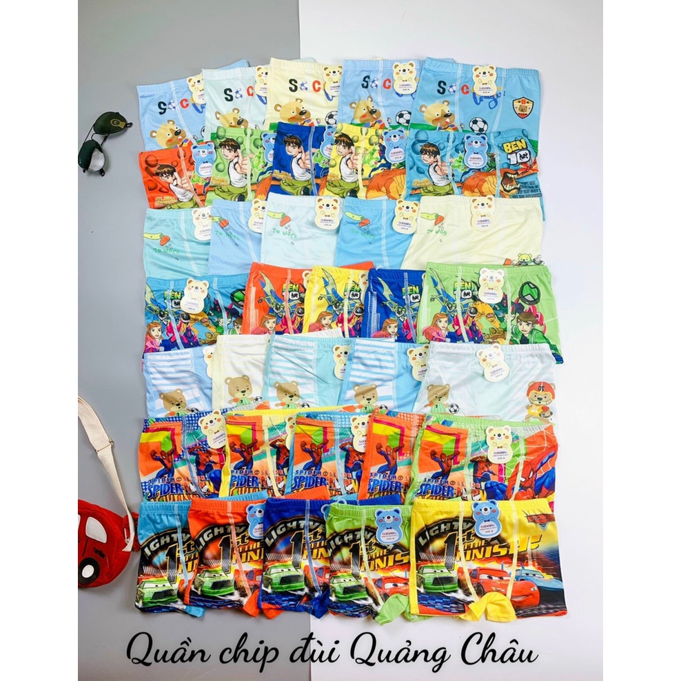 Set 3 quần lót đùi bé trai vải cotton lạnh siêu đẹp nhiều hình đáng yêu cho bé từ 2 đến 7 tuổi