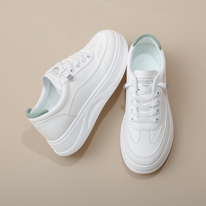 Giày Sneaker Đế Dày Quai Co Giãn Màu Trắng Phong Cách Hàn Quốc Thời Trang Mùa Hè 2022 G905 CHZK094