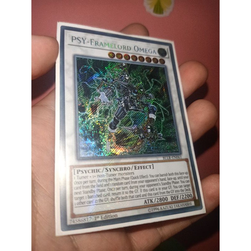 Tên thẻ bài yugioh:PSY-Framelord Omega - BLLR-EN061 - Secret Rare 1st Edition