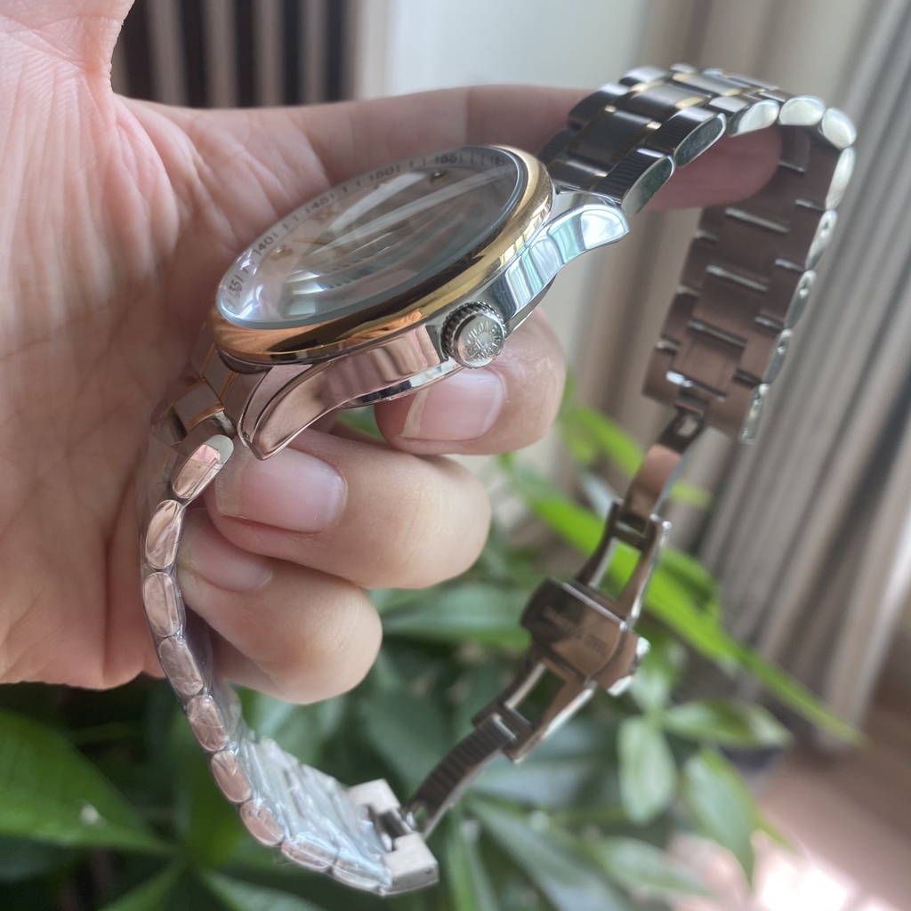 Đồng hồ Nam LONG.GIEN Dây Đề mi kim loại cao cấp không gỉ - Mặt kính chống xước chống nước size 40mm