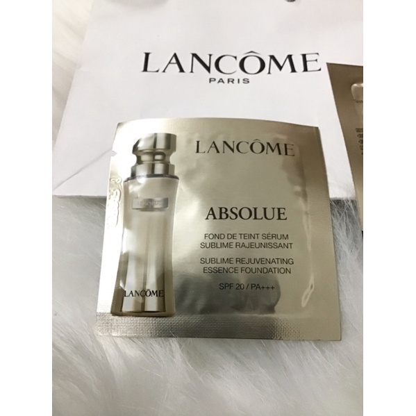 Kem nền căng bóng da chống lão hóa Lancôme Absolue Fluid Foundation màu 100 sáng hồng sample 1ml