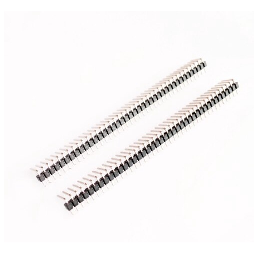 10pcs 40 Pin Single Row Female Male Pin Header Connector GOLD 40 Pin Single Row round hole Right Angle Connector Strip | BigBuy360 - bigbuy360.vn