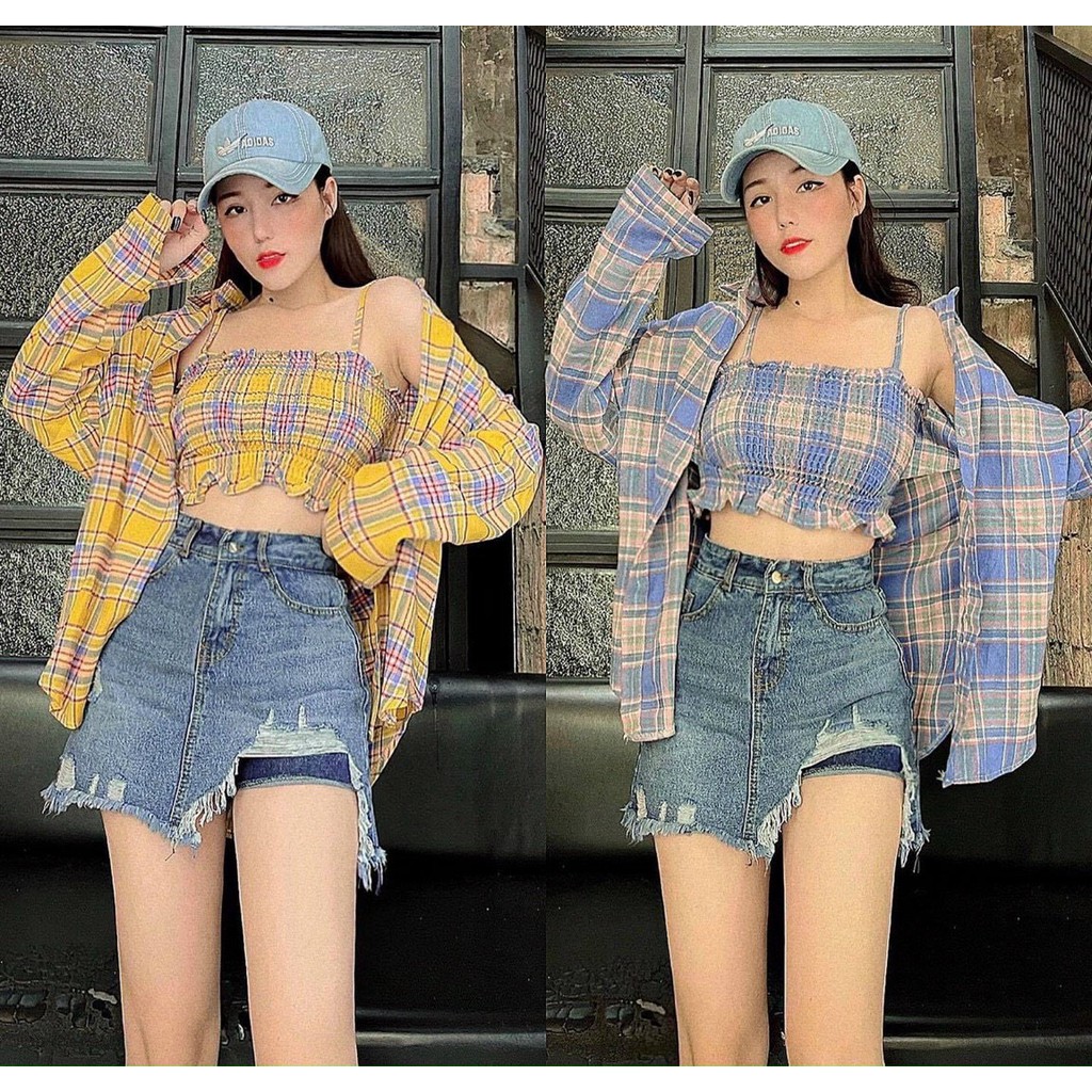 Chân váy jean tua rua (hình thật)- chân váy jean rách ngọc huyền - CAROTSHOP | BigBuy360 - bigbuy360.vn